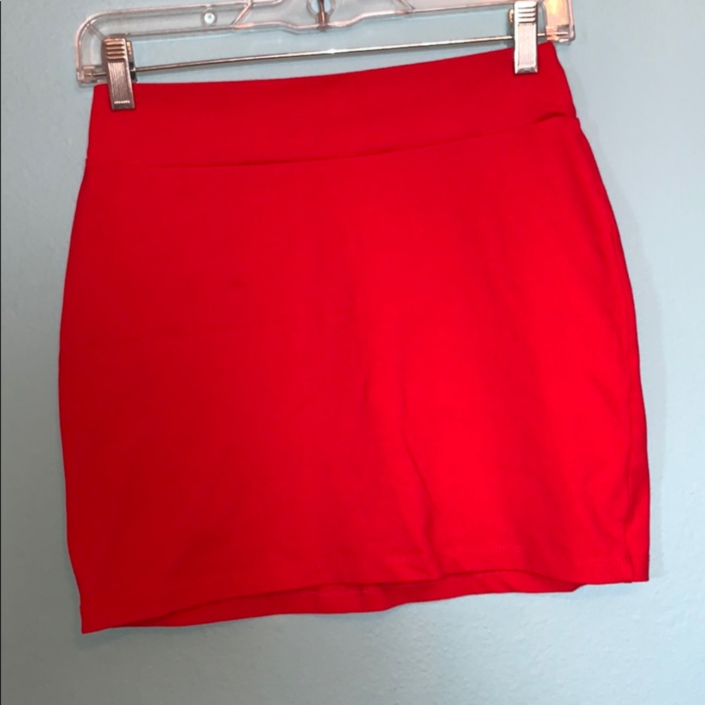 Red skirt